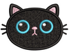 Black Cat Face Embroidery Design
