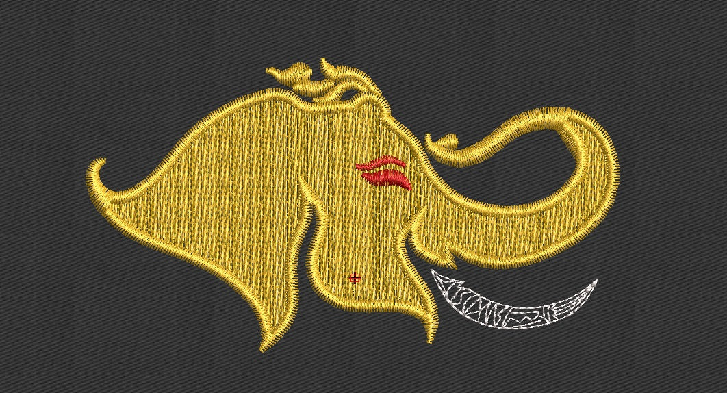 Elephant Embroidery Design