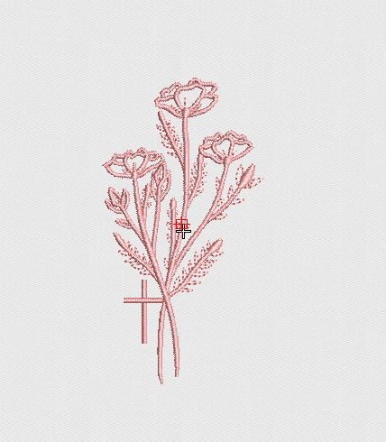 Plant Embroidery Design