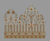 Autumnal Striped Floral Embroidery Design
