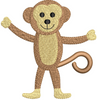 Monkey Baby Embroidery Design