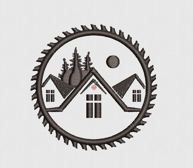 Village Embroidery Design