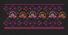 Pink And Yellow Floral Jacquard Border Embroidery Design