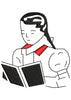 Girl Reading Embroidery Design