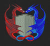 Twin Dragons Multi Embroidery Design