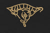 Gold Jaguar Panther Eye Outline Embroidery Design