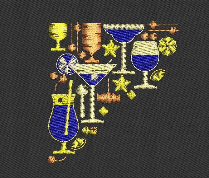 Glass Embroidery Design