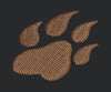 Textured Feline Paw Embroidery Design