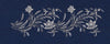 Floral Border Navy Blue Embroidery Design