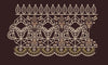 Geometric Floral Scallop Border Embroidery Design
