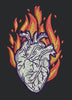 Heart With Fire Embroidery Design