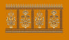 Golden Saffron Floral Embroidery Design