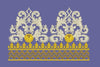 Scrollwork Decorative Gold and White Border Embroidery Design