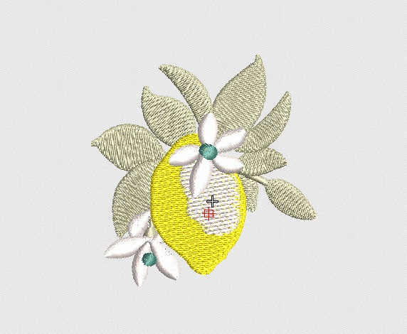 Lemon Embroidery Design