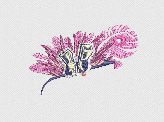 Pink Rose Embroidery Design