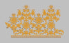 Gilded Scallop Golden Ornamental Border Embroidery Design