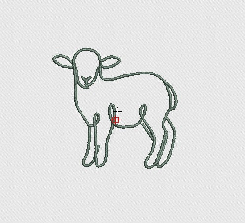 Sheep Embroidery Design