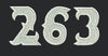 White Numbers Embroidery Design