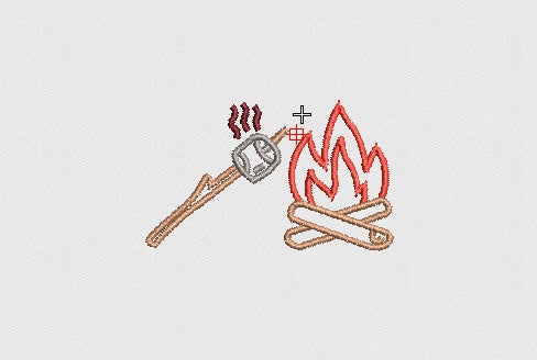 Fire Embroidery Design
