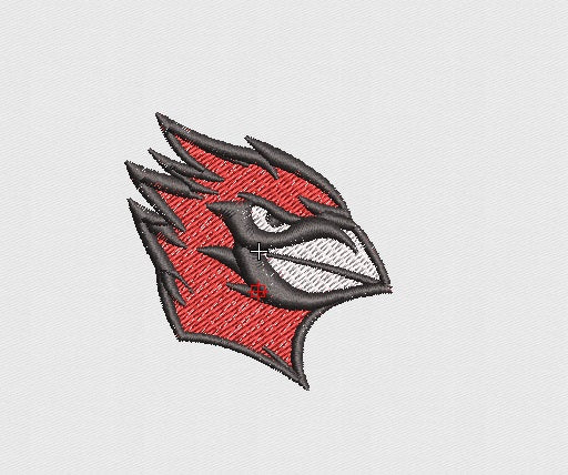 Red Bird Embroidery Design