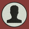 Profile Person Emblem Embroidery Design