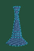 Blue Flared Detail Embroidery Design