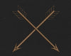 Arrow Cross Bronze Rustic Embroidery Design