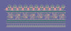 Tiered Floral and Foliage Beaded Border Embroidery Design