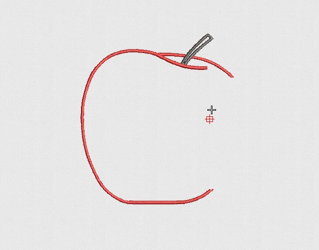 Apple Embroidery Design