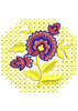 Yellow Net Art Embroidery Design