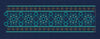 Floral Jacquard Woven Navy Blue Embroidery Design