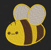 Happy Bumble Round Bee Embroidery Design