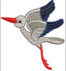 Crane Bird Embroidery Design