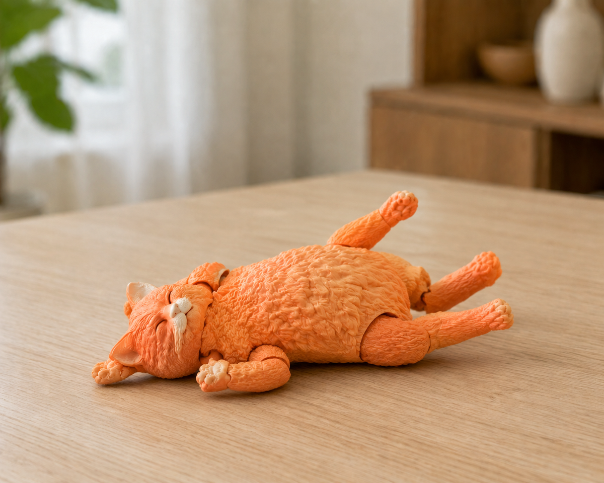 Happy Cat Figurine Print STL File