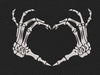 Skeleton Heart Embroidery Design