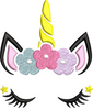 Unicorn Eyes Embroidery Design