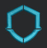 Cyan Hexagonal Shield Outline Embroidery Design