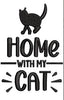 Cat Home Embroidery Design