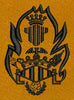 Flaming Shield Crest Embroidery Design