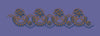 Scalloped Blue Floral Scarf Border Embroidery Design
