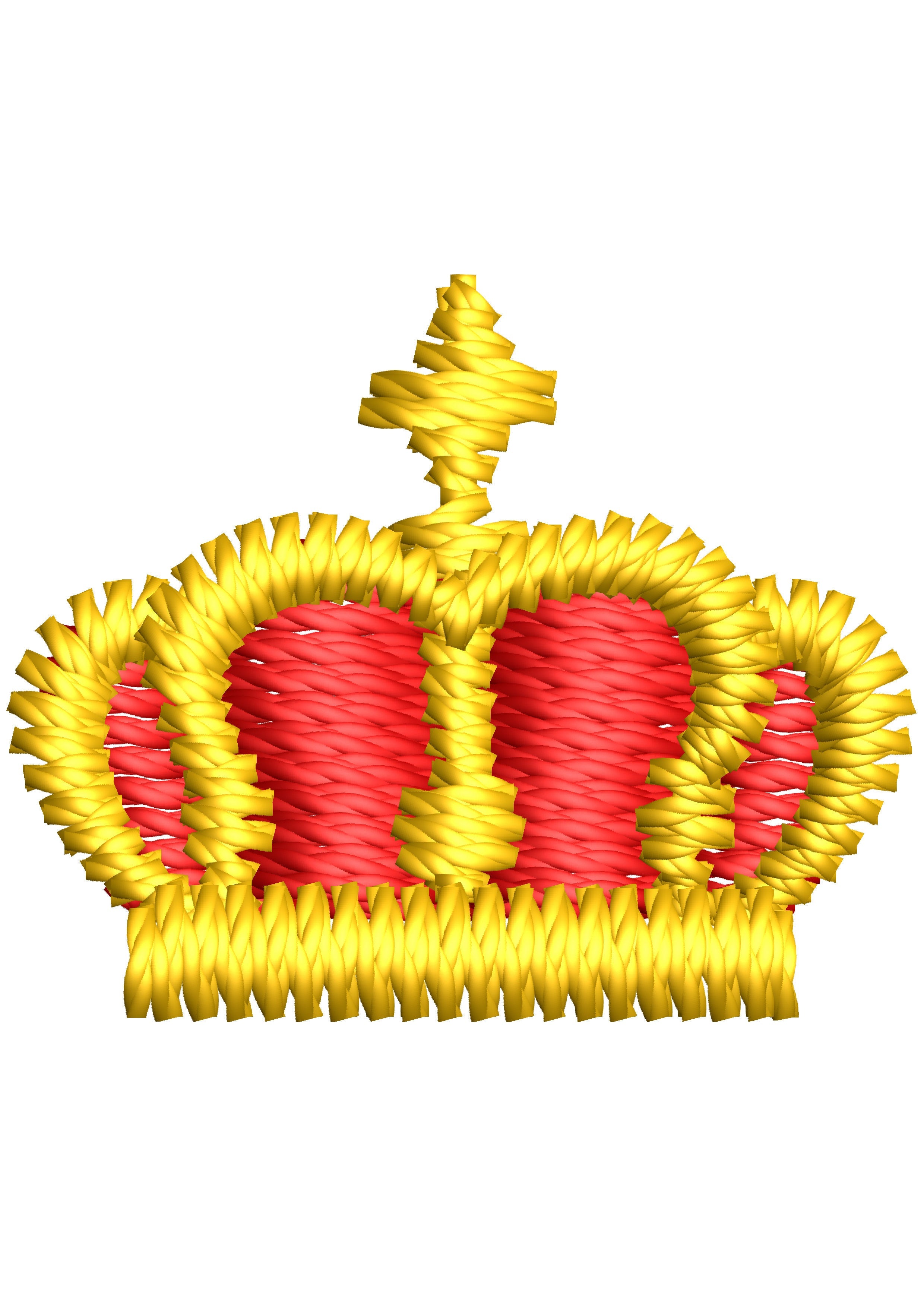 Crown Embroidery Design