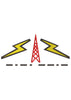 Electricity Tower Embroidery Design