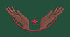 Cupped Hands with Star Embroidery Design