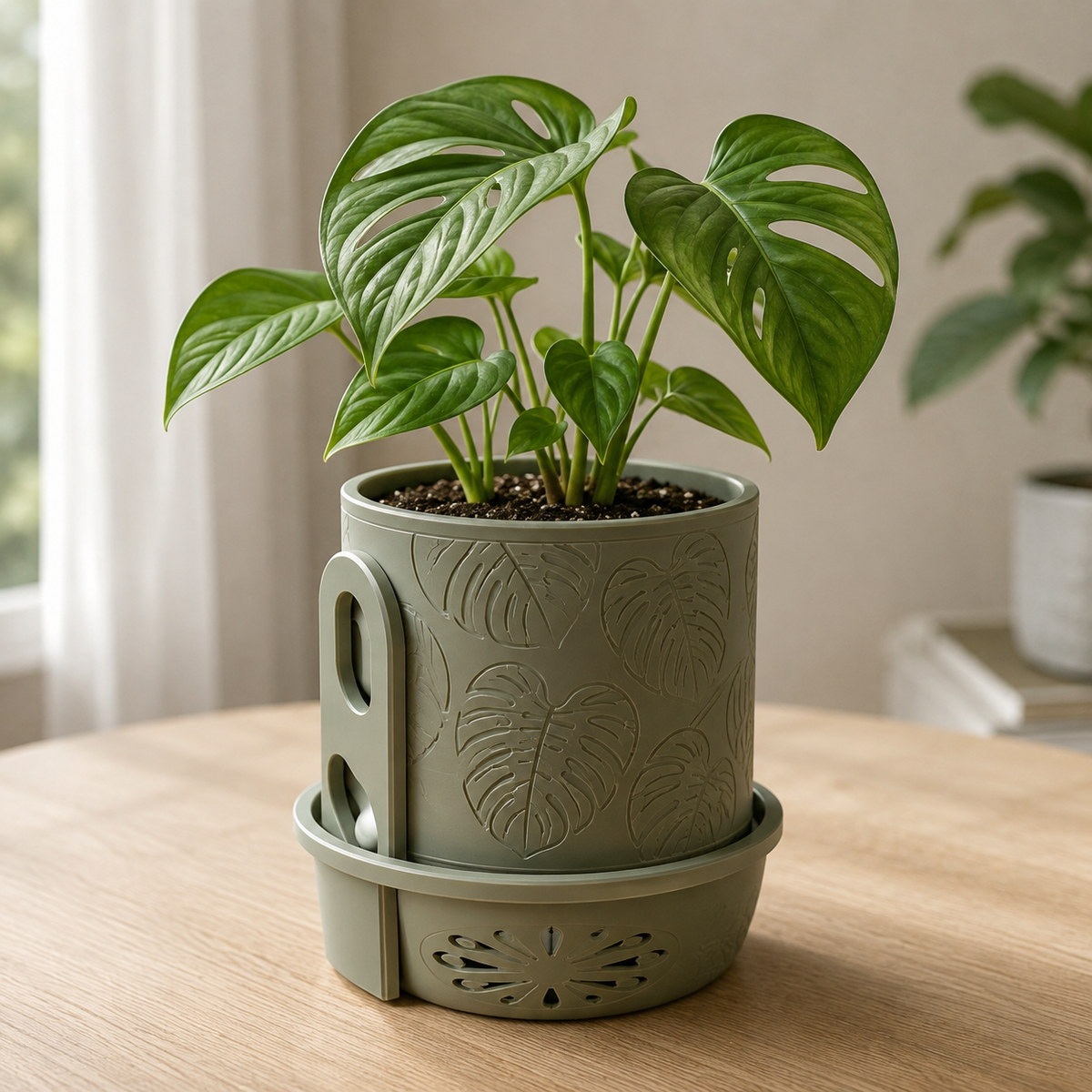 Curved Self Watering Vase Print STL File