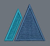 Dual Azure Peaks Embroidery Design