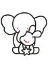 Elephant Baby Embroidery Design