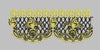 Floral Lattice Gold and Black Decorative Border Embroidery Design