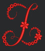 Floral Red Color Embroidery Design