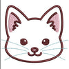 Cat Face Embroidery Design