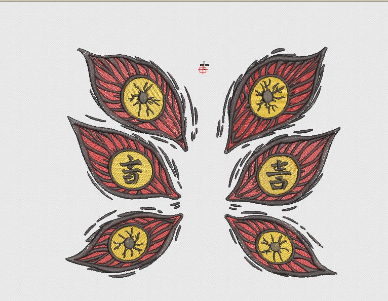 Eyes Embroidery Design